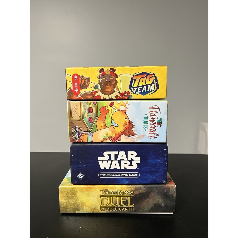 2 Player  Board game bundle Flamecraft Lord Of The Rings Star Wars Tag Team